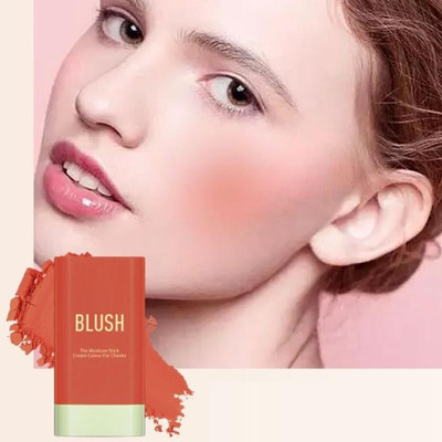 GFSU - GO FOR SOMETHING UNIQUE Cream Blush Stick, Unique Roating Design Multi-Use | for Lip and Cheek Tint(brown)