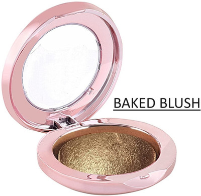 DARYUE Lightweight Shiny Smooth & Soft Baked Blusher, Waterproof & Long Lasting(Brown)