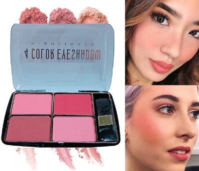 Amaryllis Ultra Soft Professional Blusher 4 in 1 Shades(Multicolor)