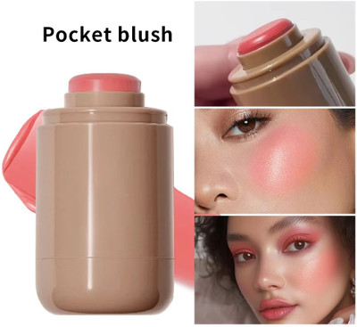 tanvi27 Lipstick & Eyeshadow Blush Stick for Multi-Use Face Stick(Coral Orange)