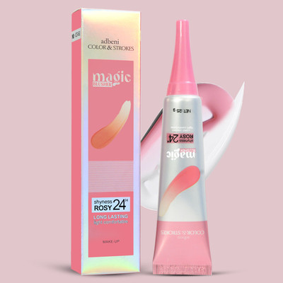 adbeni Imported Magic Blusher Shyness Rosy 24Hour | Lightweight & Color Changing(Rosy Pink)