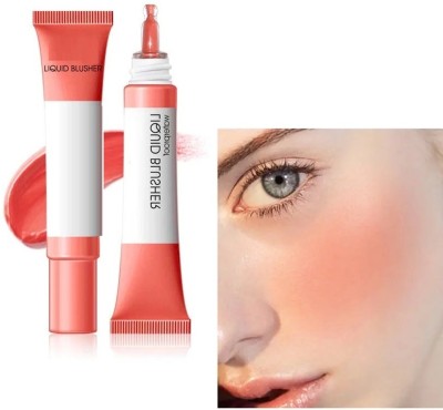 Emijun orange Soft Tube Waterproof Natural Liquid Blush Makeup(orange)