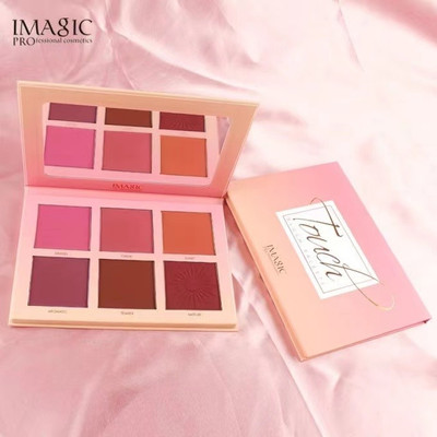 Daegu IMagic Makeup Blush Red disk 6 Colors Cheek Touch Blusher Palette High Quality(Multicolor)