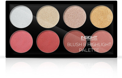 INSIGHTCOSMETIC Blush & Highlight Palette |Blend Effortlessly|Creamy Feel(16 Color Palette)