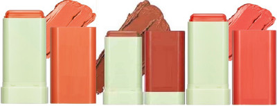AFARAXIA Best All skin type Blusher Contour Stick - Moisturize and Blendable Blush set(Orange, light peach, drack peach)