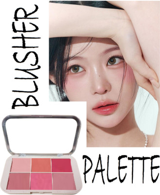 Latixmat Highly Pigmented Waterproof 6 Colors Blusher Palette For Face Makeup(Multicolor)