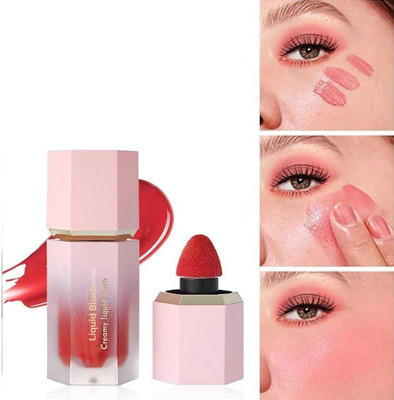 LOVE HUDA Waterproof Liquid Multi Purpose Eyes, Lips & Cheeks Blush Tint For Make up(Red)