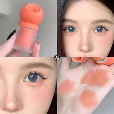 EVERERIN Liquid Blush for Cheeks Dewy Finish With easy Blendable formula(fire orange)