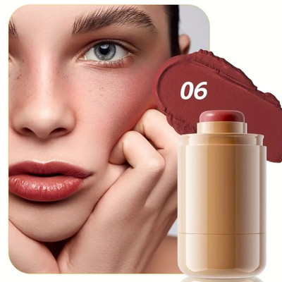 GABBU Pocket Blush Stick Multi-Functional Lip & Cheek Waterproof Natural dusky brown(DUSKY BROWN)