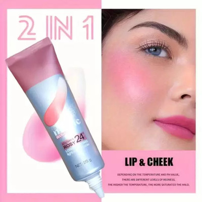 ADJD 2-in-1 -Changing Liquid Blush Shiny Finish Blush(white pink)