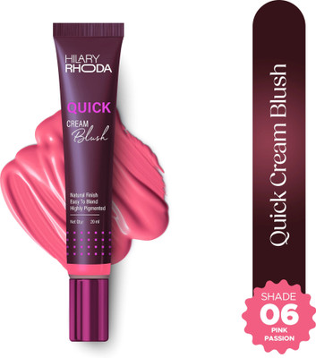 Hilary Rhoda Quick Blush | Highly Pigmented & Dewy Finish | Weightless & Easy to Apply(Pink Passion)