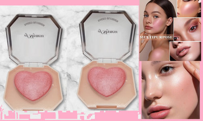 HUZURLU Highly Pigmented & Dewy Finish | Weightless & Easy to Apply(PINK)