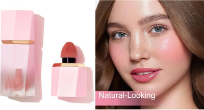 Vyomiris Liquid Blush Cream, Makeup Smooth for Face Lips (PINK)(WARM RED)