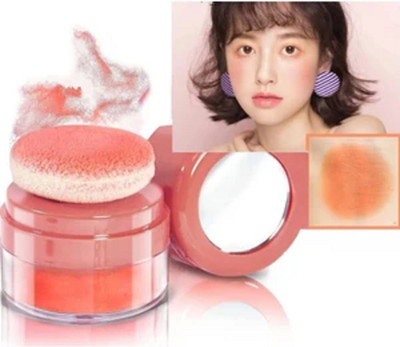 GABBU Puff Blush - Buildable & Blendable With Puff Applicator & Mirror.3(peach)