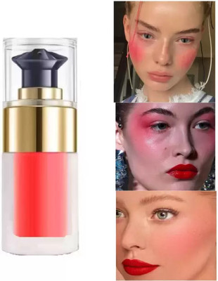 HUZURLU Liquid Blush Long-lasting Brighten Waterproof Easy To Color Liquid Blusher(Red Romance)