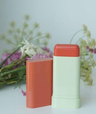 HUZURLU Use Blusher Moisturizer Stick Multi-Use Long Lasting Cream Blusher Stick brown(brown)
