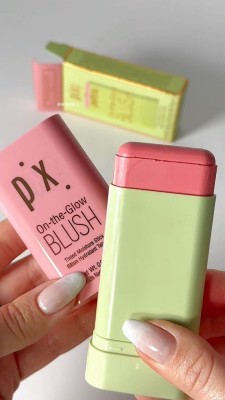 BEAUTYATH PIXI BEAUTY Shimmer Baked Blusher and Highlighter Pink Shade-01(Fleur)