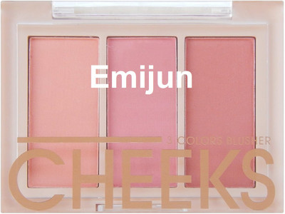 Emijun 3 color matte blusher palette + face make up blusher palette(MULTI COLOR)