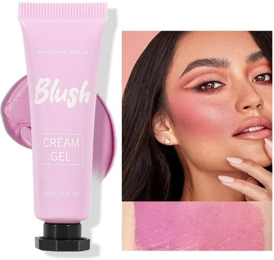 THTC Color Blush Cream Gel Soft Natural Looking Matte Finish(pink scroch)