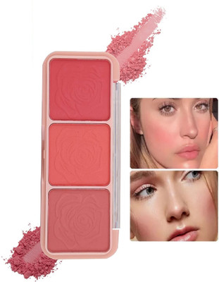 DARYUE Matte & shimmer pressed baked pink blusher palette(multi color)