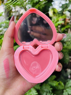 Jiwoo Heart-Shaped skin Moisturizing blusher(Pink soft)