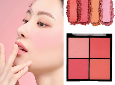 winry New Matte 4 in 1 Blusher Palette, Long Stay(MULTICOLOUR)