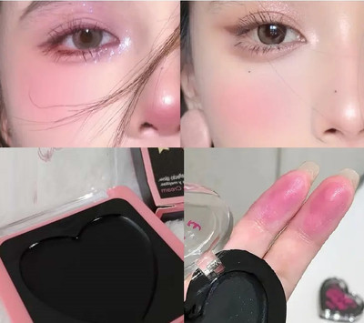 MYEONG Color Changing, Crystal Make Up Blush, Magic Colour Changing Black Blush(Black)