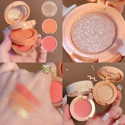 BLUEMERMAID 3-in-1 Blush, Eye shadow, and Highlighter Palette for a Highly Pigmented Look(MULTICOLOUR)