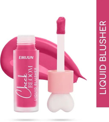 Emijun Pigmented Cheek Bloom Liquid Blusher & Lip Gloss(ROSY PINK)
