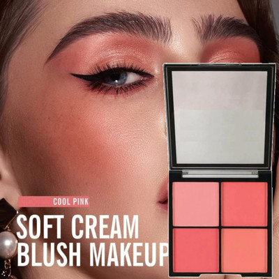 Wiffy Professional 4 IN 1 Glow Blusher Palette(MULTICCOLOUR)