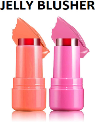 Maryville multi color pink with orange blusher stick easy to use pack of 2(multi color)