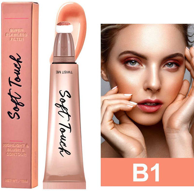 COSLUXE PROFESSIONAL Liquid Blush Stick with Cushion Applicator, Handaiyan Soft Touch Long Lasting(Natural Matte Finish, Silky Cream Face blusher B1)