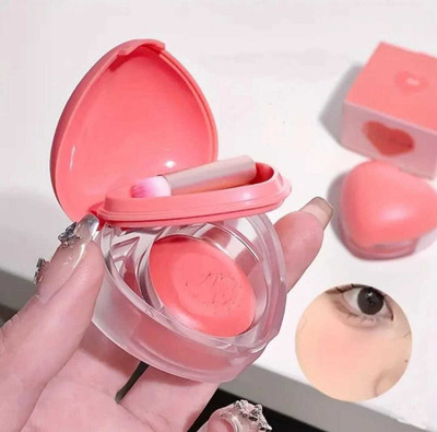 Color Castle Heart Shape Blush Highly Pigmented | Long Lasting 3 in 1 Lip & Cheek & Eye Tint(Peachy Glamour)