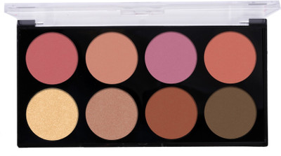 Beauty Berry Spotlight 4 Matte Blusher Palette with 2 Shimmer Highlighter & 2 Bronzers(Shade-03)