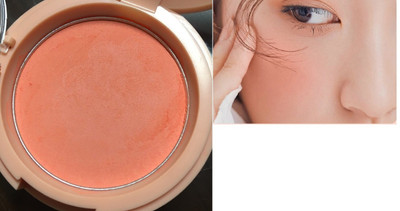 AFARAXIA Powder Matte Finish peach shade blusher(Drack peach)