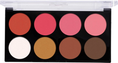 Beauty Berry Spotlight 4 Matte Blusher Palette with 2 Shimmer Highlighter & 2 Bronzers(Shade-02)