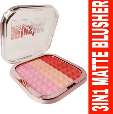 WECHARMERZ 3IN1 Matte Blusher Makeup Colour Baked Powder(Shade 01)