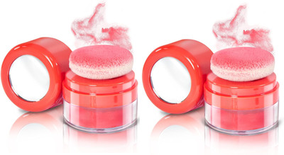 ADJD Combo Face Loose Powder Blush Blusher Soft Natural Cheek Makeup(PEACH RED)