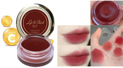 ADJD Creamy Matte Lip & Cheek Tint Blush For All Skin Type Maroon(Maroon)