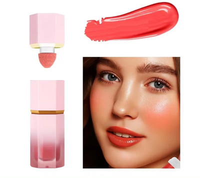 Vyomiris Multi-Use Liquid Blush, Natural Matte Makeup Blusher(PEACH)
