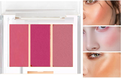 Arcanuy Cheeks 3 color matte blusher palette long lasting(multi color)