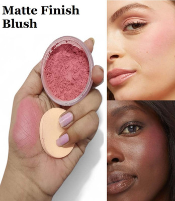 manasona Matte Lightweight & Long Lasting Blusher Palette for Face Makeup(Light Pink)