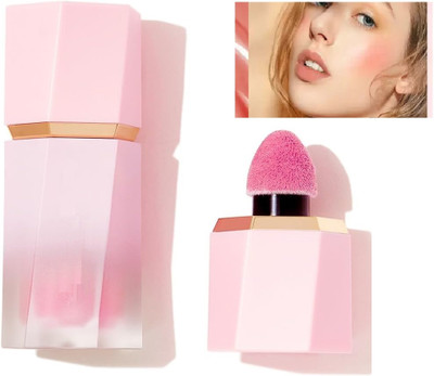 AFARAXIA Moisturizing Liquid Use Sponge Applicator For Lips And Cheeks Blush(Baby Pink)