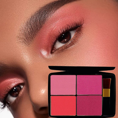 Facejewel Multi-Use Pressed Blusher Palette Highlighter Cheek(Multicolor)