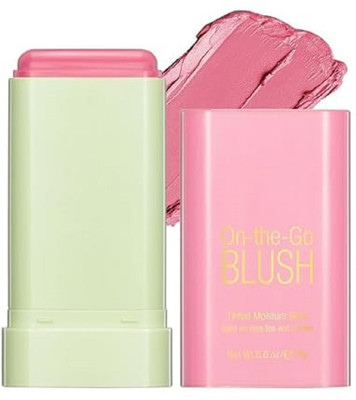 Js Cosmetic Blush Stick - Multi-Use Makeup Stick for Cheeks and Lips with Hydrating(Shypink)