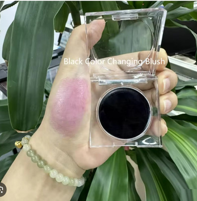 DARYUE Magic pH Blush for Face Makeup Pigmented Long lasting Color Change Blush(black)