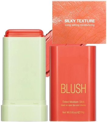 Jiwoo Solid Moisturizer Stick Multi-Use Long Lasting Cream Blusher Stick(drack peach)
