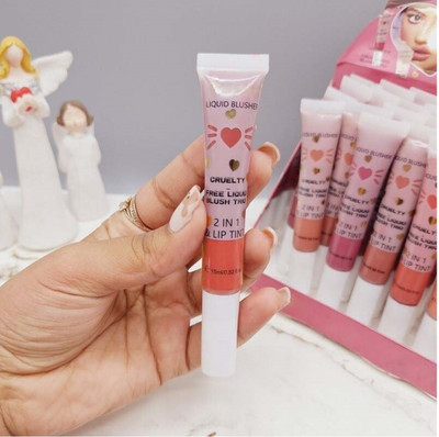 THTC High Quality Liquid Blush Makeup For Cheeks Matte Finish(Peach)