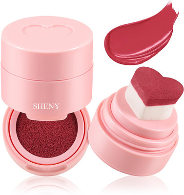 Sheny cheeks a soft and natural glow with the Heart Liquid Blush, easy to use.(pink)