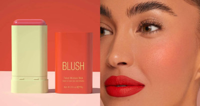 AFARAXIA Lightweight and Long Lasting Blusher Multi-Use Makeup Blush Stick//(orange)